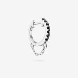 Black Diamond Chain Hoops