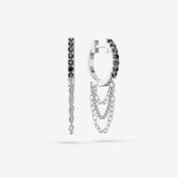 Black Diamond Triple Chain Hoops
