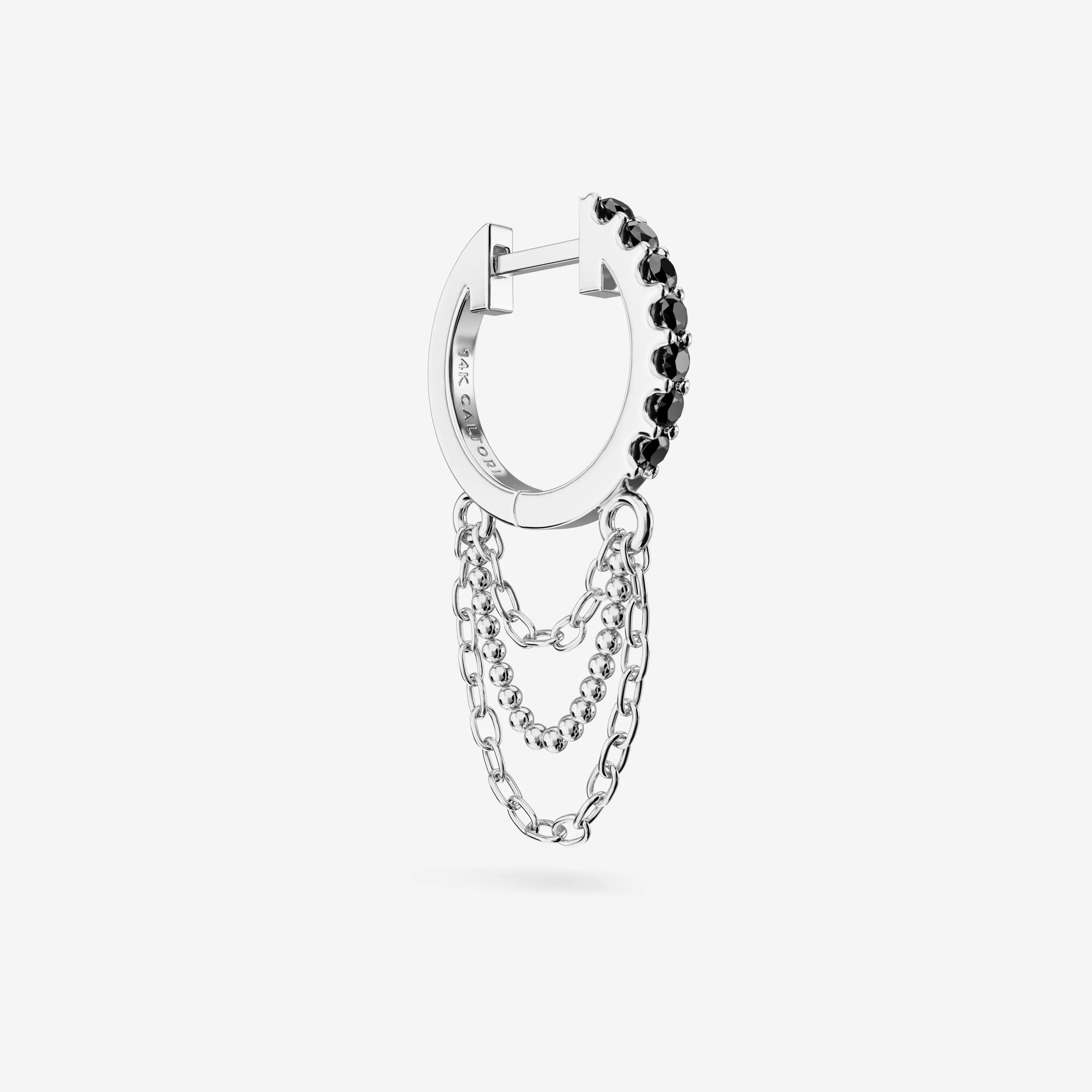 Black Diamond Triple Chain Hoops