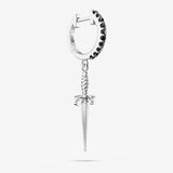 Dagger with Black Diamond Hoops