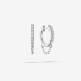 Lab Grown White Diamond Chain Hoops