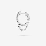 Lab Grown White Diamond Chain Hoops