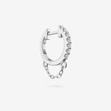 Lab Grown White Diamond Chain Hoops