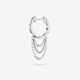 Lab Grown White Diamond Triple Chain Hoops