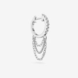 Lab Grown White Diamond Triple Chain Hoops