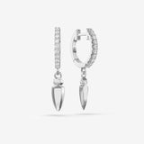 Lab Grown White Diamond Spear Hoops