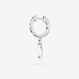 Lab Grown White Diamond Spear Hoops