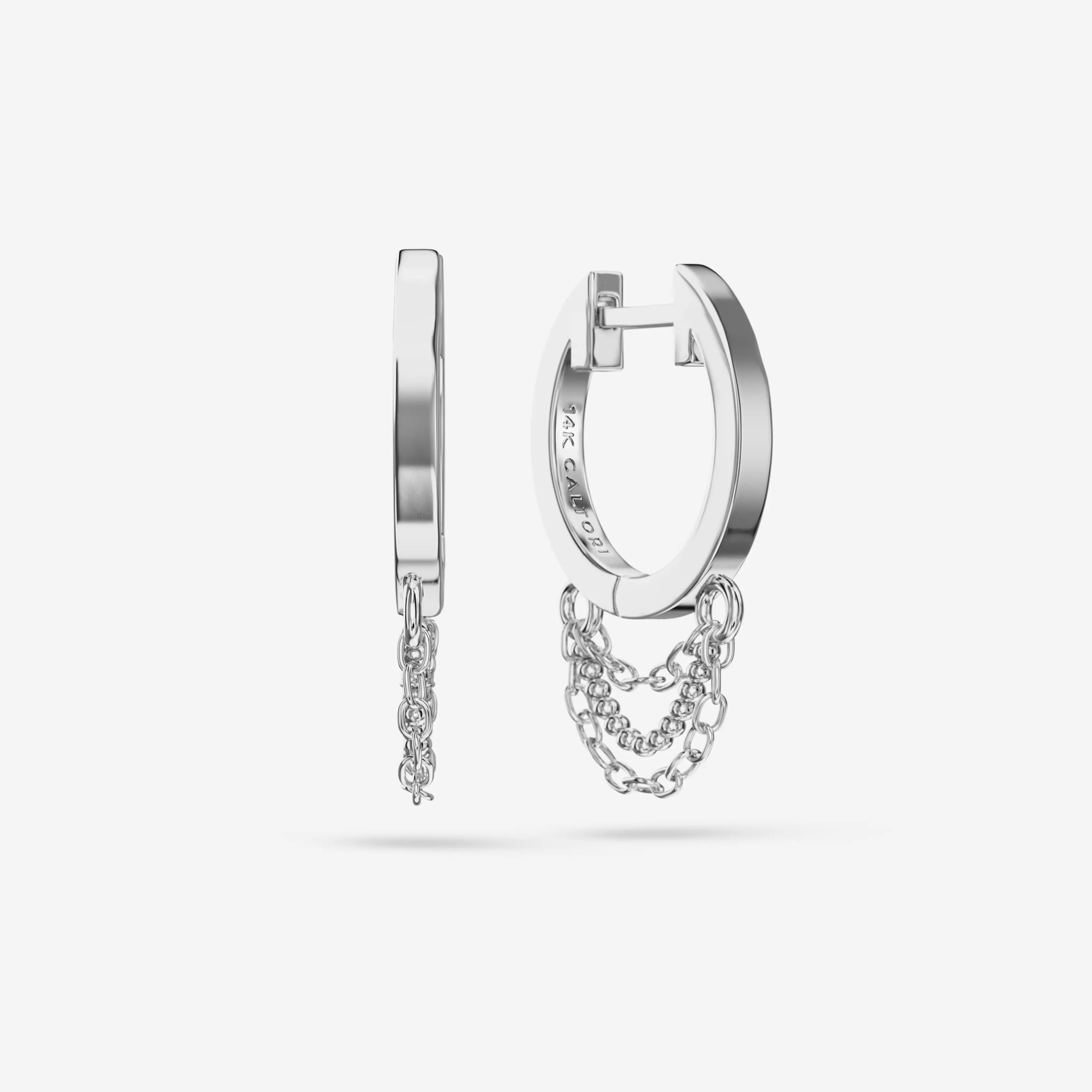 Short Triple Chain Hoops