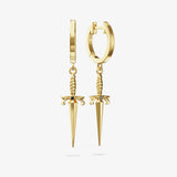 Black Diamond Dagger Hoops