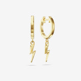 Mini Lightning Bolt Hoops