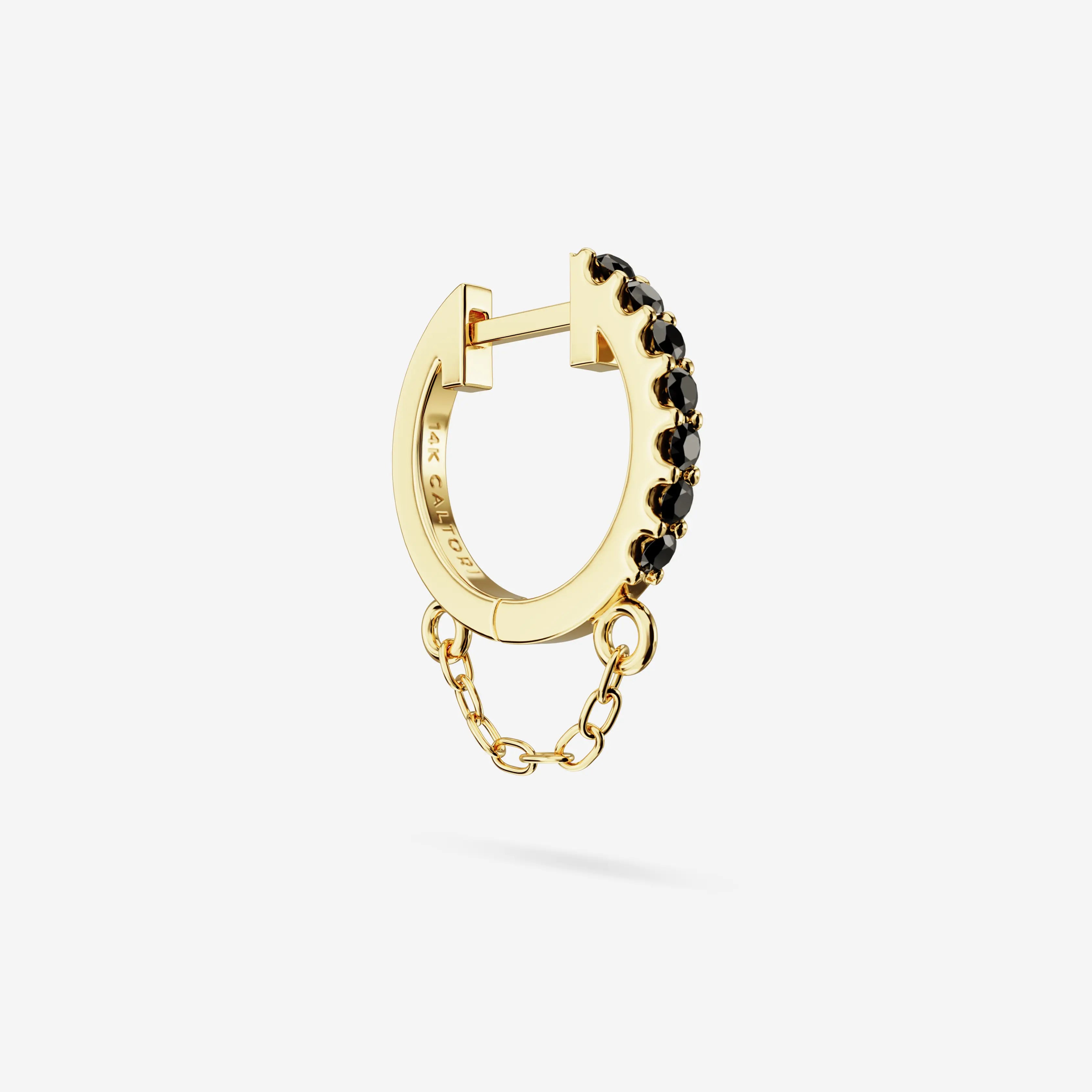 Black Diamond Chain Hoops