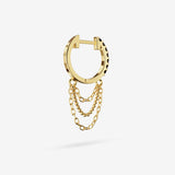 Black Diamond Triple Chain Hoops