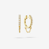 Lab Grown White Diamond Chain Hoops