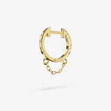 Lab Grown White Diamond Chain Hoops