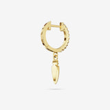 Lab Grown White Diamond Spear Hoops