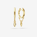Charm Chain Hoops