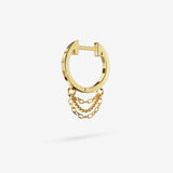Short Triple Chain Hoops