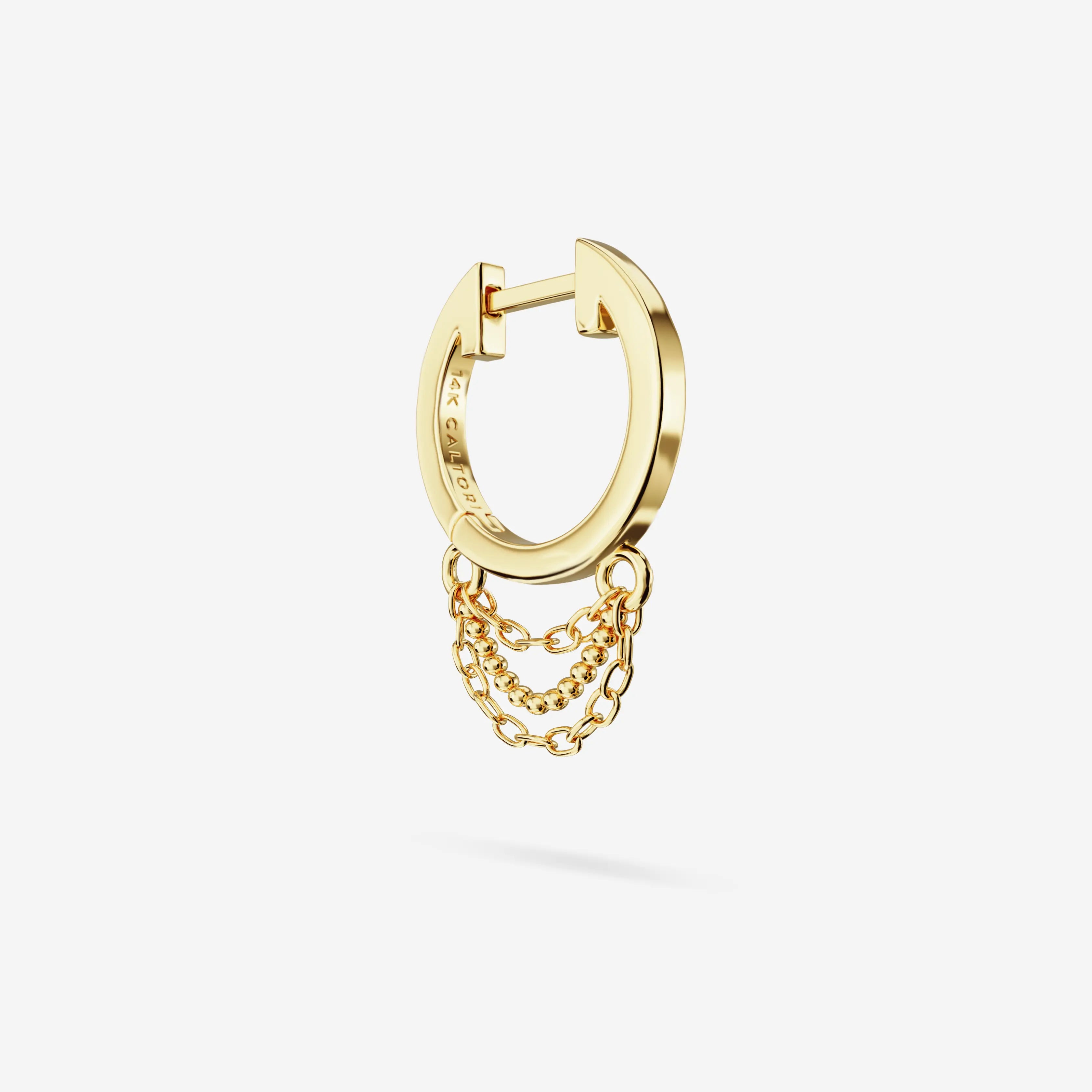 Short Triple Chain Hoops