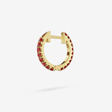 Lab Grown Ruby Hoops
