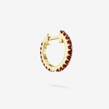 Lab Grown Ruby Hoops