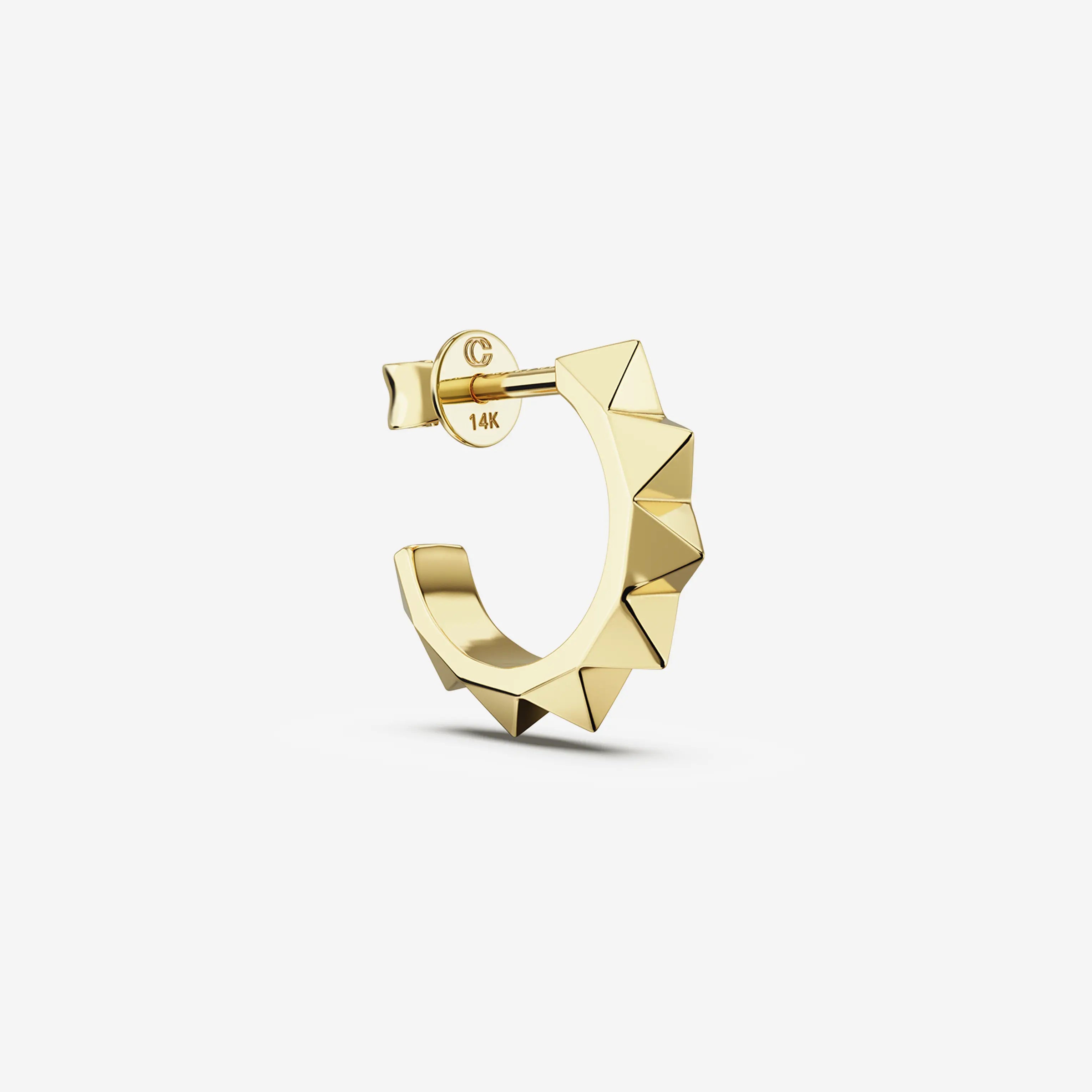 Pyramid Hoop Studs