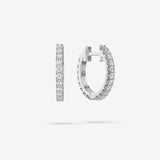Lab Grown White Sapphire Hoops