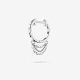 Short Triple Chain Hoops