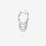 Short Triple Chain Hoops