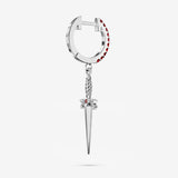 Dagger with Lab Grown Ruby Hoops