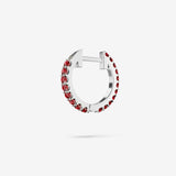 Lab Grown Ruby Hoops