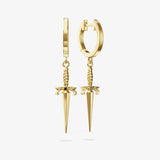 Black Diamond Dagger Hoops
