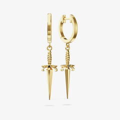 Black Diamond Dagger Hoops