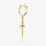 Black Diamond Dagger Hoops