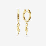 Mini Lightning Bolt Hoops
