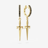 Dagger with Black Spinel Hoops