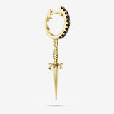 Dagger with Black Spinel Hoops