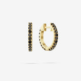 Black Spinel Hoops