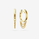 Short Triple Chain Hoops