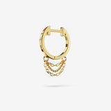 Short Triple Chain Hoops