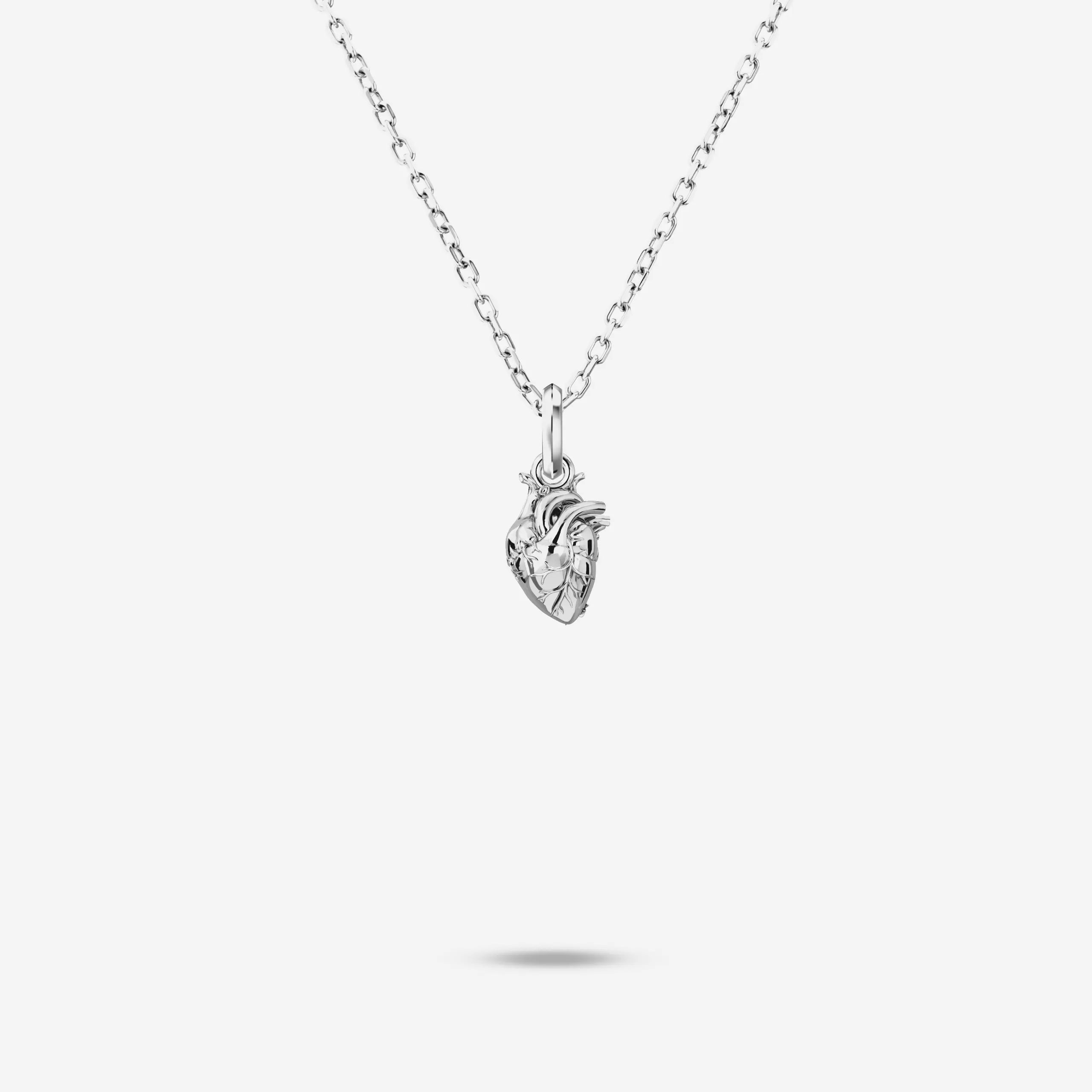 Mini Anatomical Heart Pendant Necklace