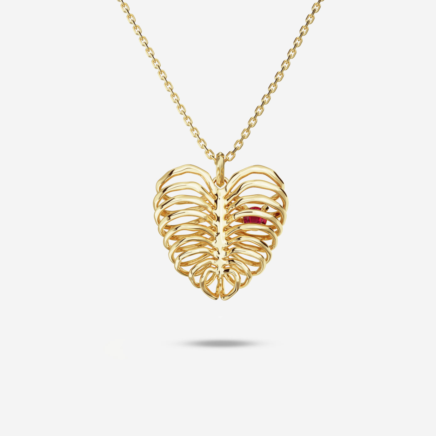 Ribcage Heart Pendant