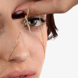 Black Diamond Dagger Pendant Necklace