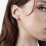 Dagger with Lab Grown Ruby Hoops