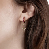 Dagger with Lab Grown Ruby Hoops