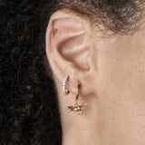 Lab Grown White Sapphire Hoops