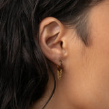 Black Diamond Short Triple Chain Hoops