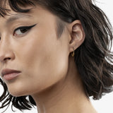 Black Spinel Chain Hoops