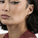 Lab Grown Ruby Short Triple Chain Hoops