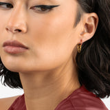 Lab Grown Ruby Short Triple Chain Hoops